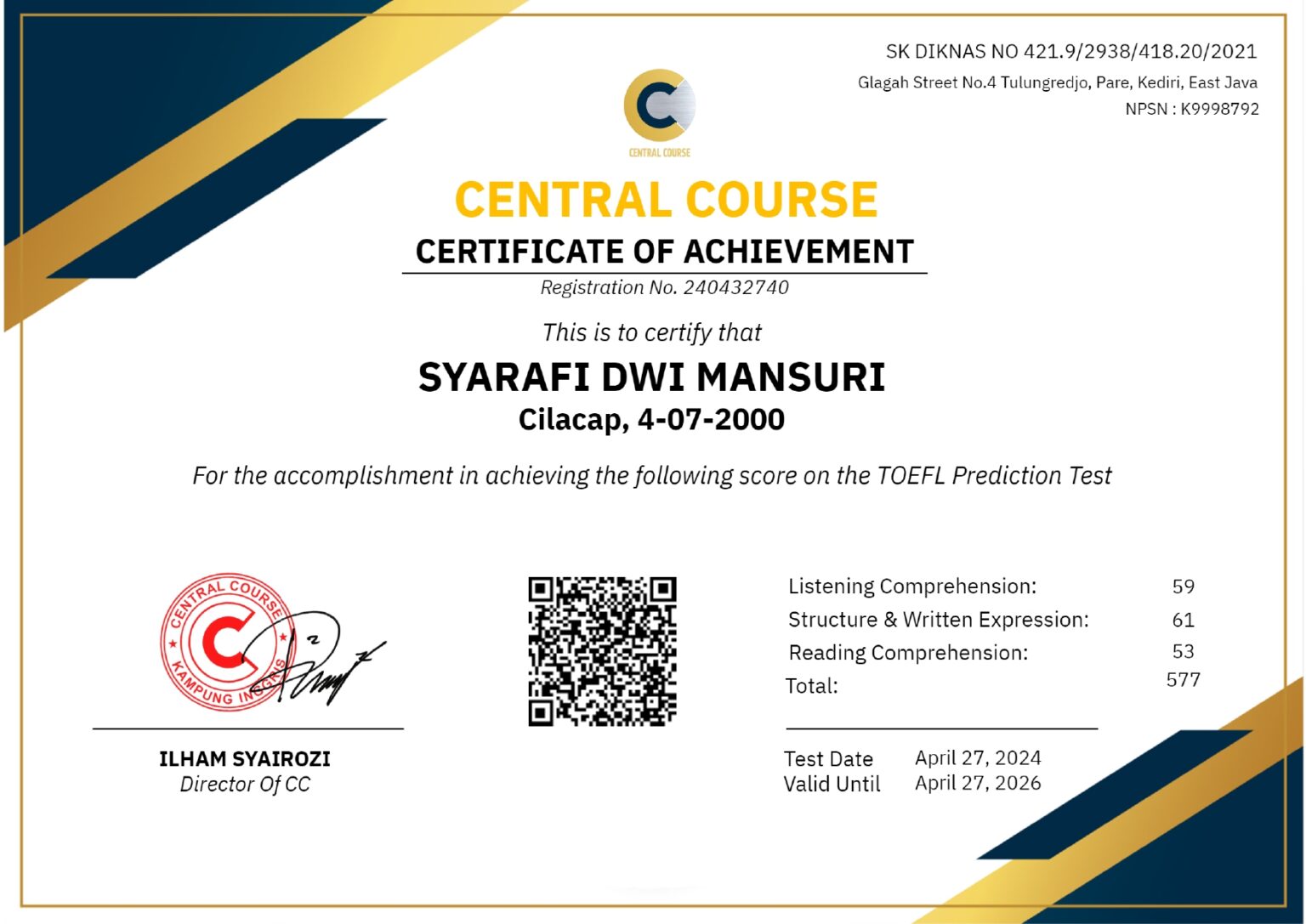 TOEFL Page - centralcourseofficial